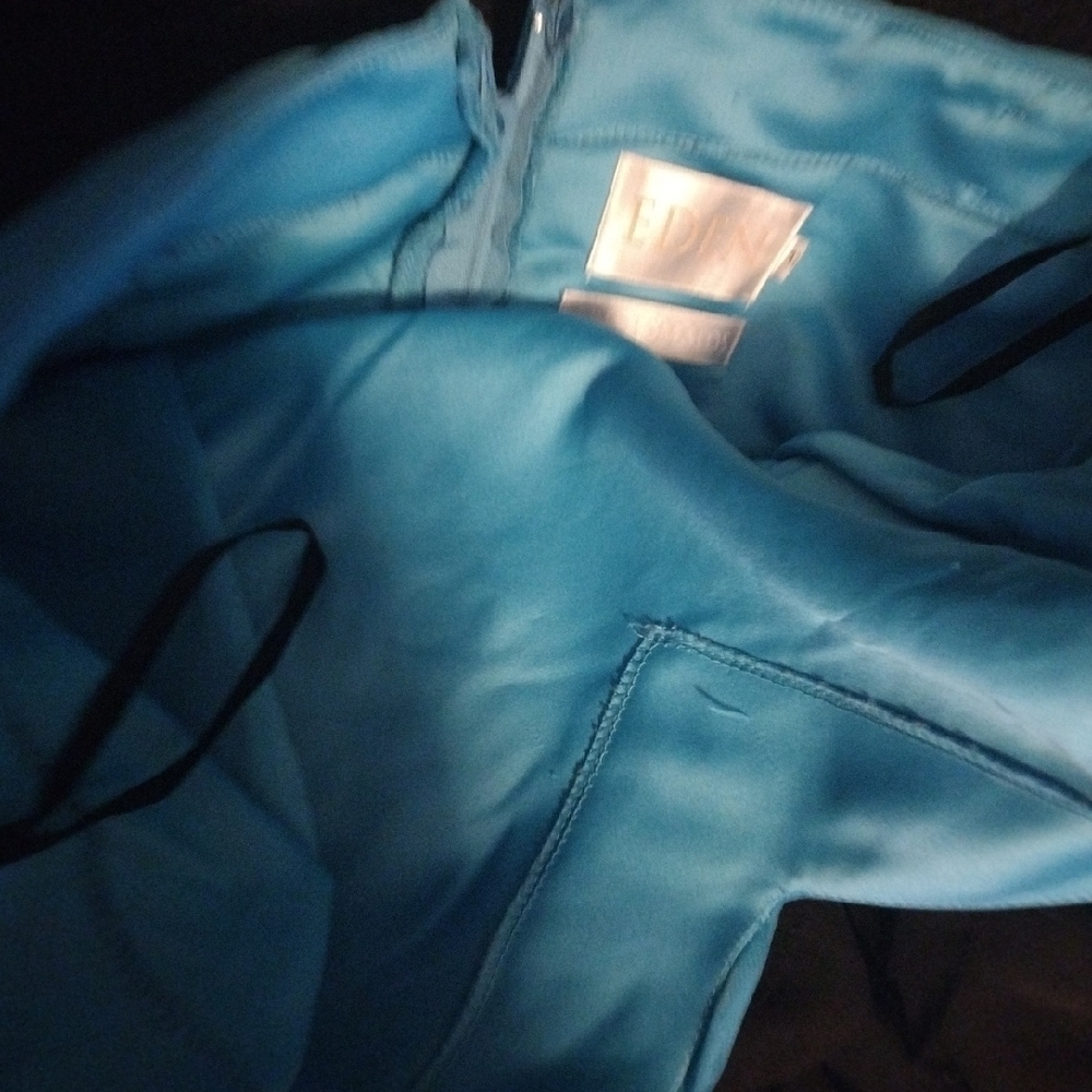 Blue and Black Strapless Dress - Picture 5 of 6
